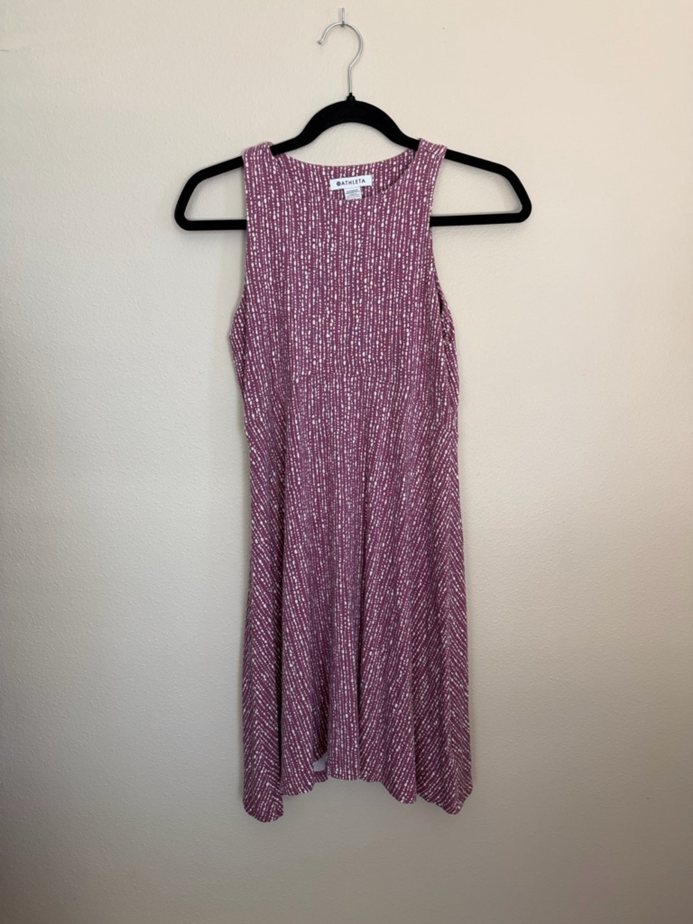Athleta Dusty Rose Textured Midi Tank Dress